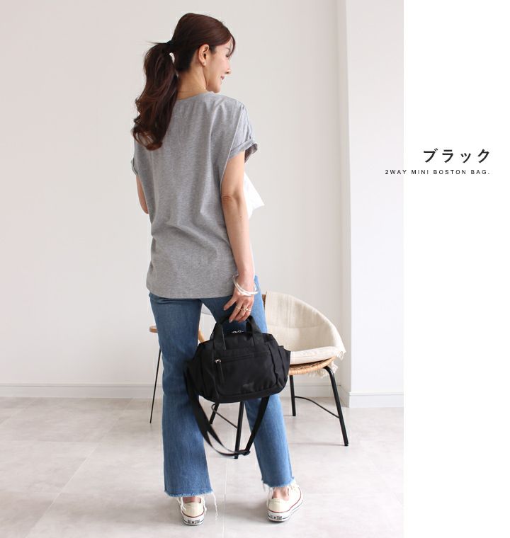 anello(アネロ)/ コットン調生地と丸みのある形で上品かわいいミニボストン - Image 14