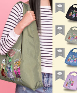 Alternative view of 【定番】トートバッグ レディース おしゃれ 猫 刺繍 エコバッグ かわいい ナイロン 大容量 軽量 人気 cat