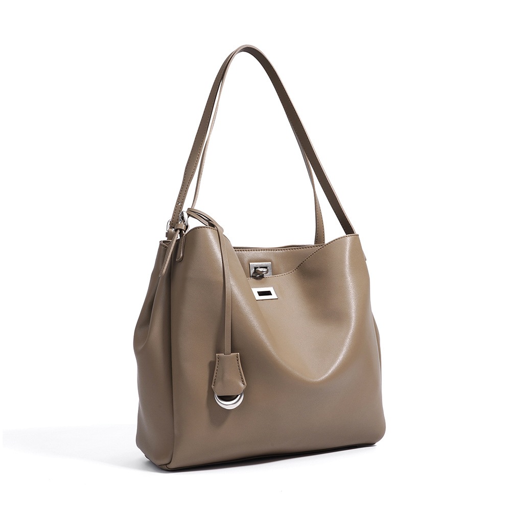 高級感のある万能フラップなしレディースバッグ 通勤 斜めがけ 脇下バッグ 牛革 大容量 ハンドバッグ トートバッグ カジュアル - Image 6