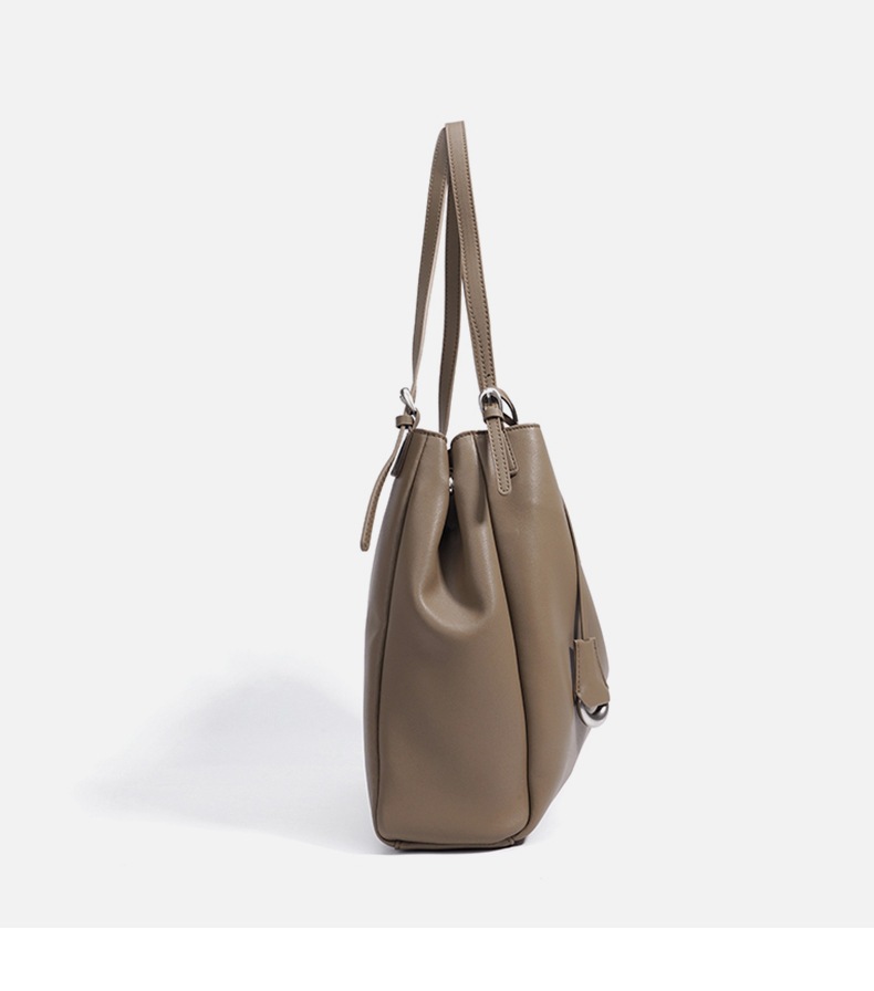 高級感のある万能フラップなしレディースバッグ 通勤 斜めがけ 脇下バッグ 牛革 大容量 ハンドバッグ トートバッグ カジュアル - Image 7