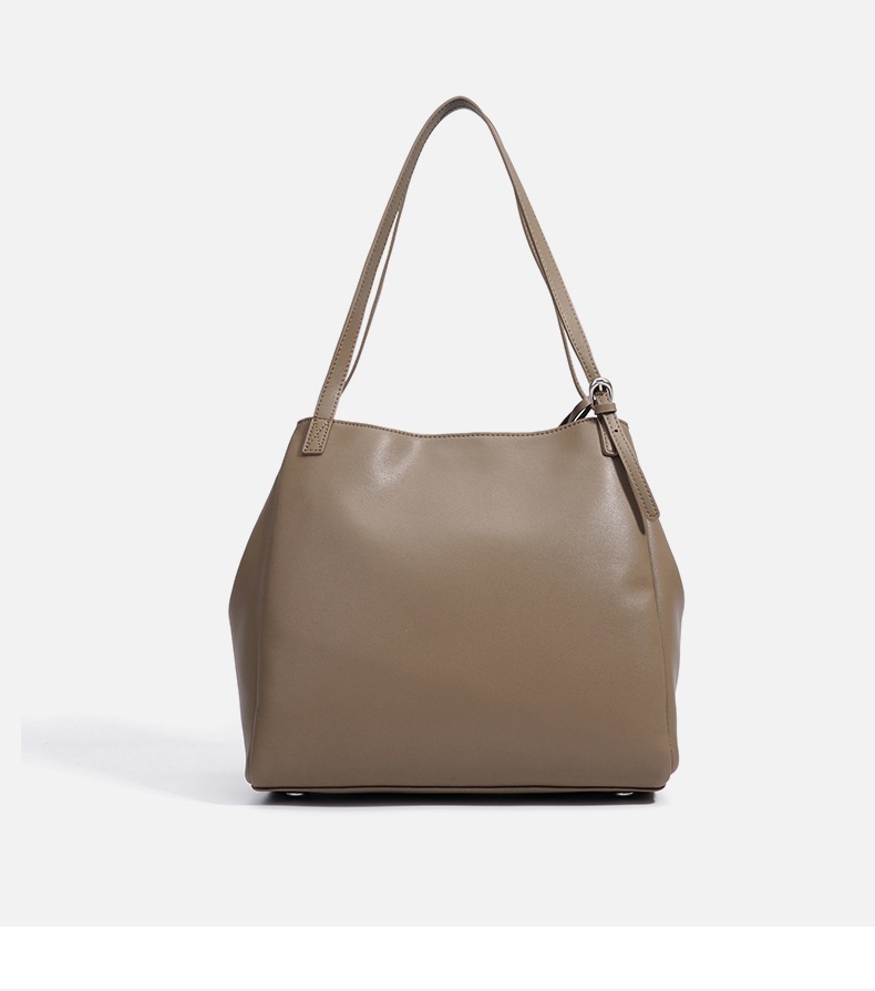 高級感のある万能フラップなしレディースバッグ 通勤 斜めがけ 脇下バッグ 牛革 大容量 ハンドバッグ トートバッグ カジュアル - Image 8