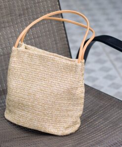 2025年新作 韓国風 ストロー編み バケットバッグ カジュアル ショルダーバッグ レディース ファッション