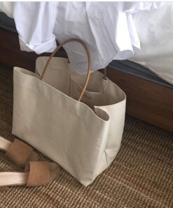 Alternative view of シンプル ハンドバッグ 大きめトートバッグ 新作 ナチュラル レディース 帆布バッグ ショルダーバッグ