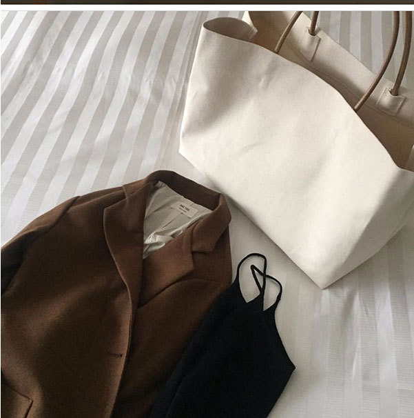 シンプル ハンドバッグ 大きめトートバッグ 新作 ナチュラル レディース 帆布バッグ ショルダーバッグ - Image 6